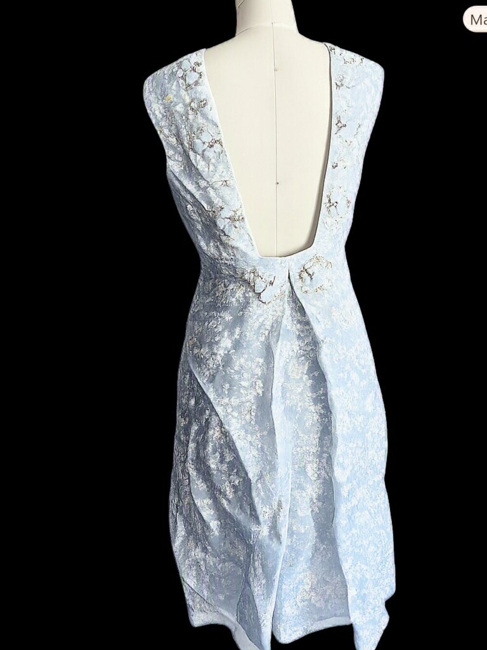 Tory Burch Beaded Dress Size 4 Side Zip fully lined Open back - Picture 3 of 13